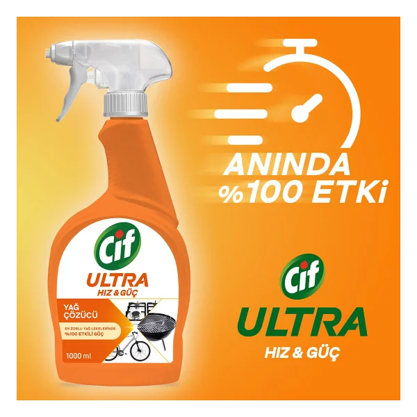 Cif Sprey Ultra Hız Mutfak Temizleyici 1 Lt - Görsel 6