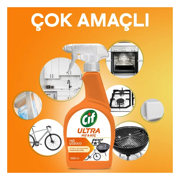 Cif Sprey Ultra Hız Mutfak Temizleyici 1 Lt - Görsel 7