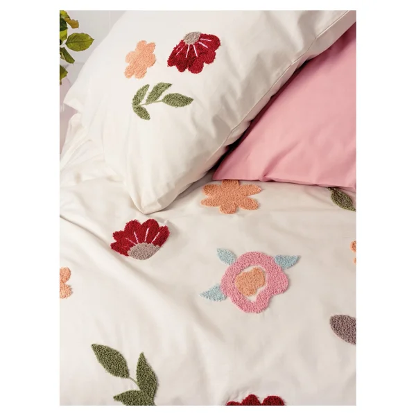 Cotton Box Puff Blossom Nakışlı Çift Kişilik Nevresim Takımı - Görsel 3