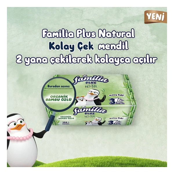 Familia Plus Natural Çek Al Mendil 150'li 18 Adet - Görsel 3