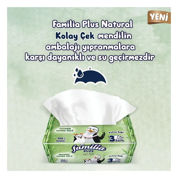 Familia Plus Natural Çek Al Mendil 150'li 18 Adet - Görsel 4