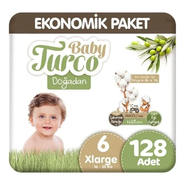 Baby Turco Doğadan 2 Numara Mini 68'li 4 Adet Bebek Bezi - Görsel 4