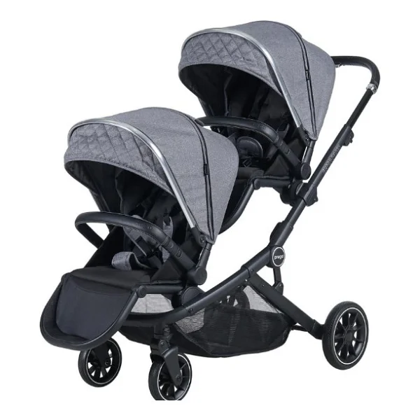 Prego 2223 Ibiza Plus Siyah İkiz Bebek Arabası - Görsel 4