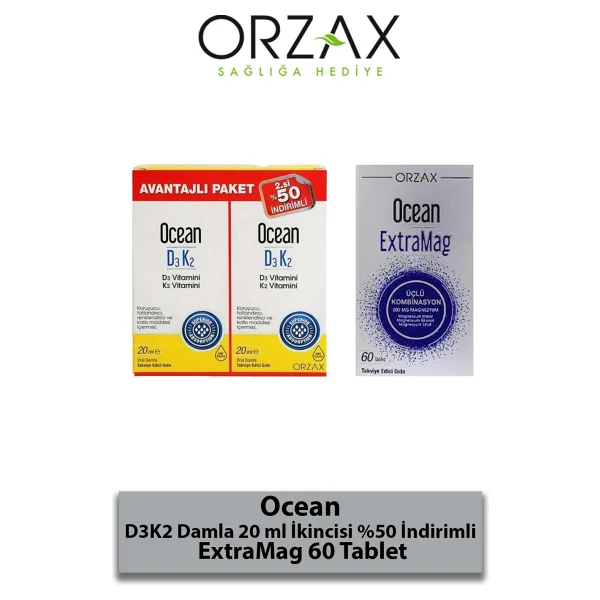Ocean Yeni Yıl Hediyesi Extramag 60 Tablet + D3 K2 20 Ml Damla - Görsel 4