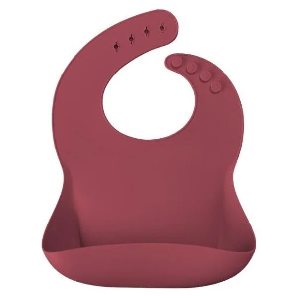 Oioi Basıcs %100 Premium Silikon Mama Önlüğü - Yumuşak, Leke Tutmaz, Türkiye Üretimi, Velvet Rose, 6 Ay+ Bebekler İçin - 0 - 1 Yaş - Bordo - Görsel 4