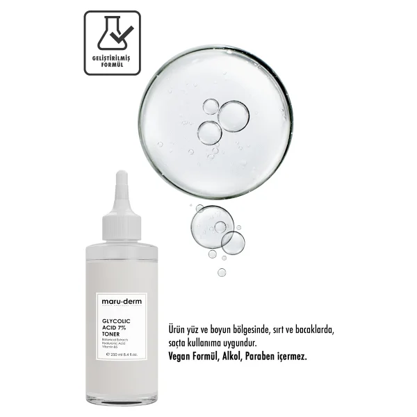 Maru.Derm Glikolik Asit %7 Aydınlatıcı Ve Leke Karşıtı Tonik 250 Ml - Görsel 4