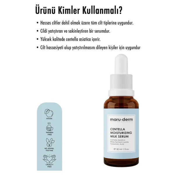 Maru.Derm Centella Asiatica Nemlendirici Süt Serumu 30 Ml - Görsel 5
