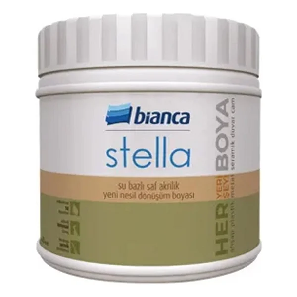Bianca Stella 0.5 Lt 0101 Beyaz Su Bazlı Saf Akrilik Boya - Görsel 3