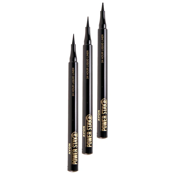 Avon Power Stay Blackest Black 3 Adet Likit Eyeliner - Görsel 3