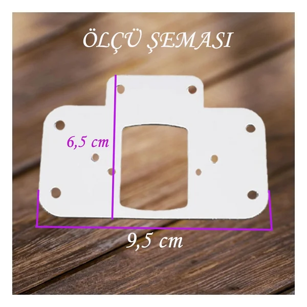 Glaswen Dolap Kapak Taş Menteşe Tamir Sacı Pratik Onarım Kiti Beyaz Metal Yuva Tablası 6.5 X 9 Cm - Görsel 2