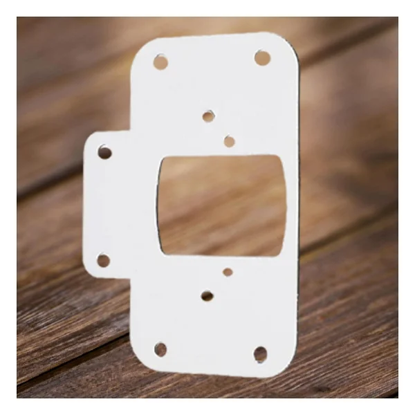 Glaswen Dolap Kapak Taş Menteşe Tamir Sacı Pratik Onarım Kiti Beyaz Metal Yuva Tablası 6.5 X 9 Cm - Görsel 3