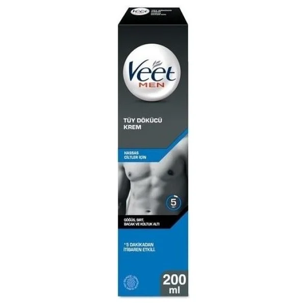 Veet Men Tüy Dökücü Krem Hassas Ciltler 200 Ml - Görsel 2
