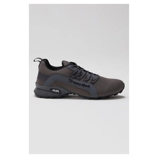 Tonny Black Erkek Füme Rahat Kalıp Termo Taban Bağcıklı Sneaker - Görsel 5