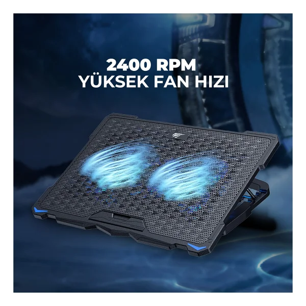 Havit Gamenote F2076 RGB Fanlı 17" Laptop Soğutucu - Görsel 2