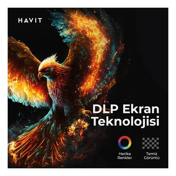 Havit Pj218 Pro Ruby 180 Lümen Wi-Fi Android Taşınabilir Projeksiyon Cihazı - Görsel 5