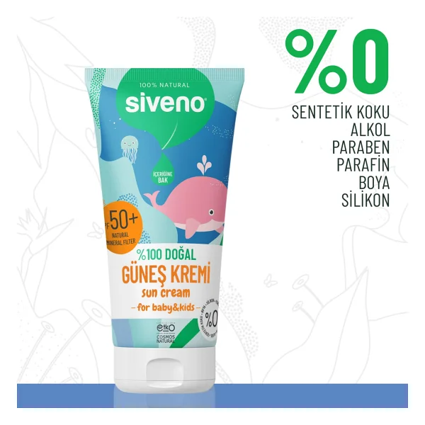 Siveno Doğal 50 Ml 50 Faktör Bebek Güneş Kremi - Görsel 3