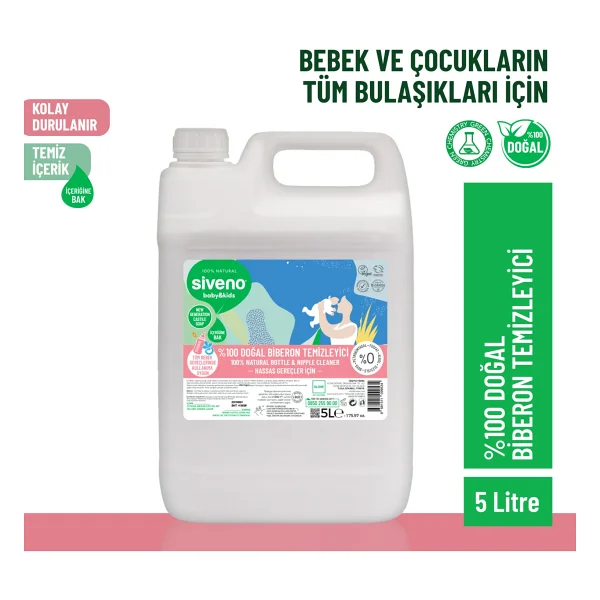 Siveno Baby Doğal Emzik Ve Biberon Temizleyici 5000 Ml - Görsel 8