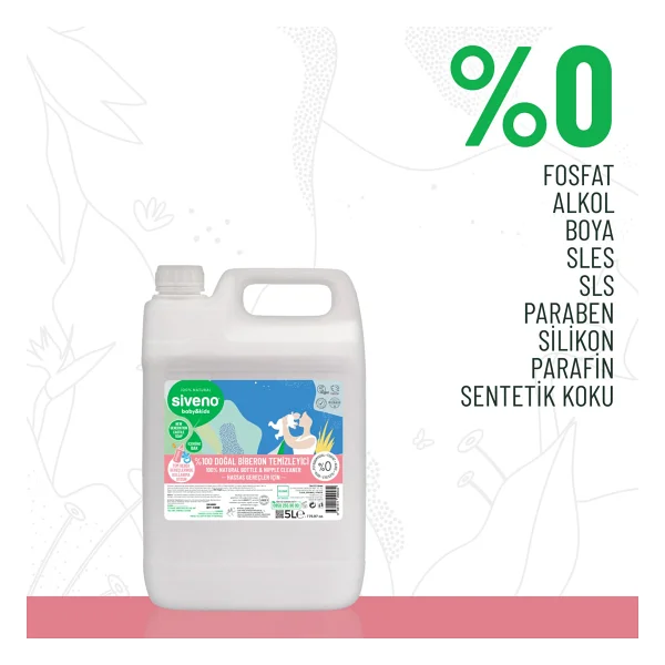 Siveno Baby Doğal Emzik Ve Biberon Temizleyici 5000 Ml - Görsel 3