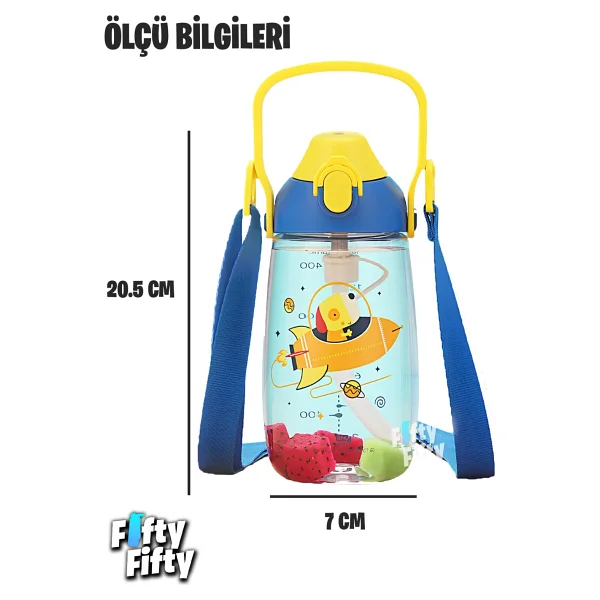 Uzspace 2202 680 Ml Tritan Pipetli Çocuk Matarası - Görsel 2