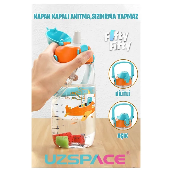 Uzspace 2202 680 Ml Tritan Pipetli Çocuk Matarası - Görsel 4