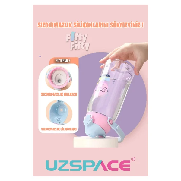 Uzspace 2202 680 Ml Tritan Pipetli Çocuk Matarası - Görsel 5
