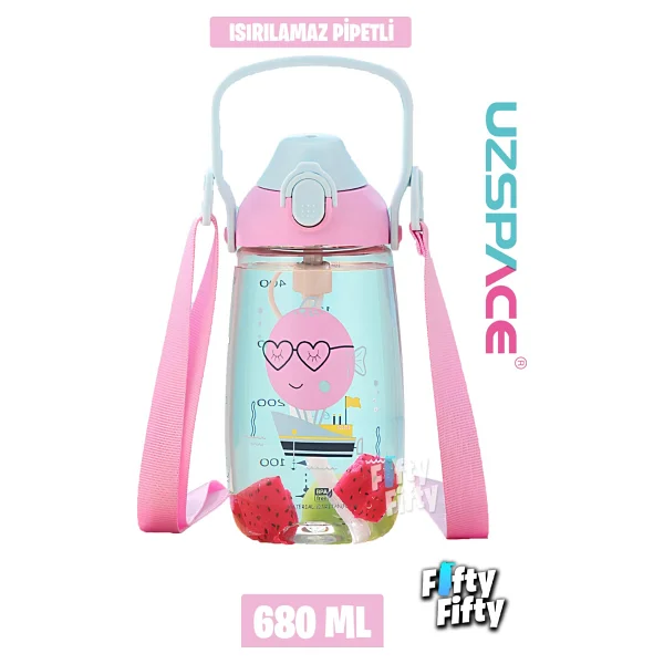 Uzspace 2202 680 Ml Tritan Pipetli Çocuk Matarası - Görsel 9
