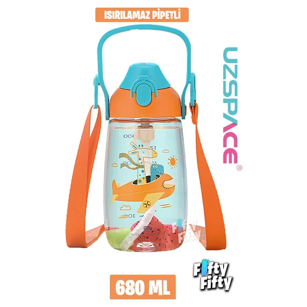 Uzspace 2202 680 Ml Tritan Pipetli Çocuk Matarası - Görsel 7