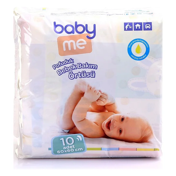 Baby&Me Pofuduk 60x60 Cm 10'lu Bebek Bakım Örtüsü - Görsel 6