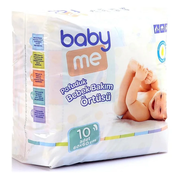 Baby&Me Pofuduk 60x60 Cm 10'lu Bebek Bakım Örtüsü - Görsel 7