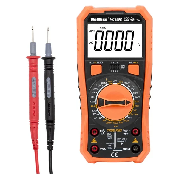 Wellhise VC890D Ölçü Aleti Multimetre Avometre Nvc Işıklı Ekran El Feneri True Rms - Görsel 9