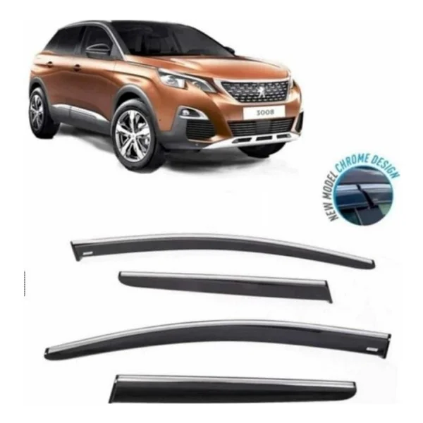 Peugeot 3008 Kromlu Cam Rüzgarlığı 2016-2023 Arası Sunplex - Görsel 5