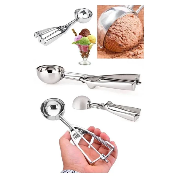 Fünke Dondurma Kepçesi Kurabiye Kaşığı F703001-4 - Gri - Görsel 2