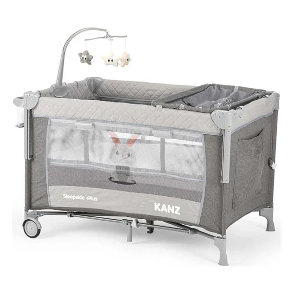 Kanz Sleepside +Plus Gri 70x110 Cm Anne Yanı Oyun Parkı - Görsel 9