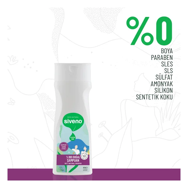 Siveno %100 Doğal Kepeğe Karşı Etkili 300 Ml Şampuan - Görsel 3
