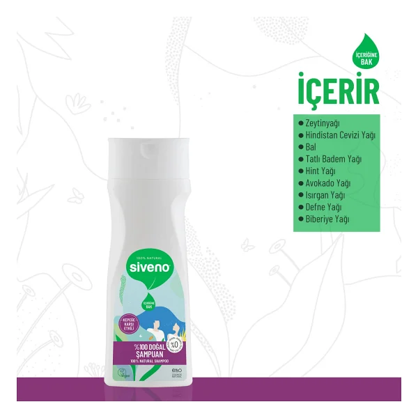 Siveno %100 Doğal Kepeğe Karşı Etkili 300 Ml Şampuan - Görsel 4