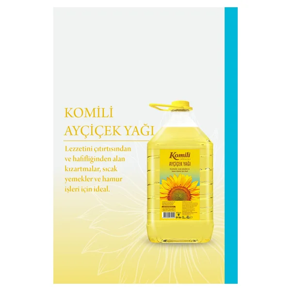 Komili Ayçiçek Yağı 4 Lt - Görsel 3