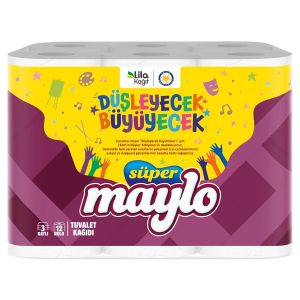 Maylo 3 Katlı 12'li Tuvalet Kağıdı - Görsel 2