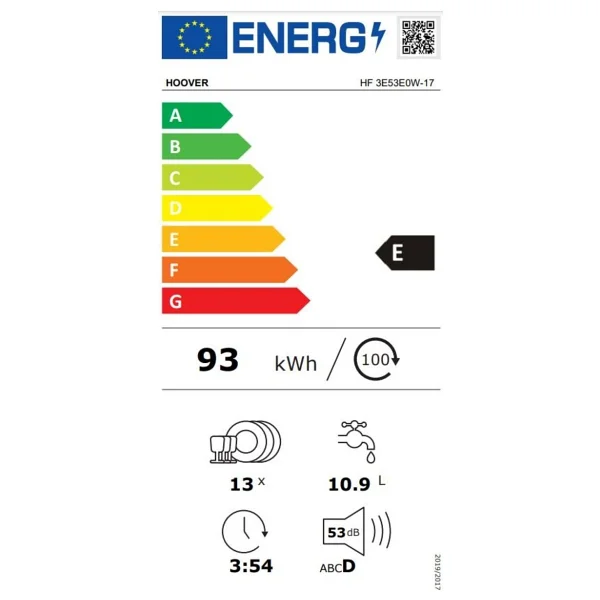 Hoover Hf 3e53eow-17 5 Programlı Bulaşık Makinesi - Görsel 8