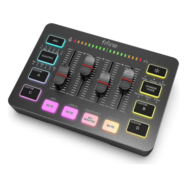 Fifine Ampligame Sc3 USB Gaming Ses Mikseri - Görsel 10