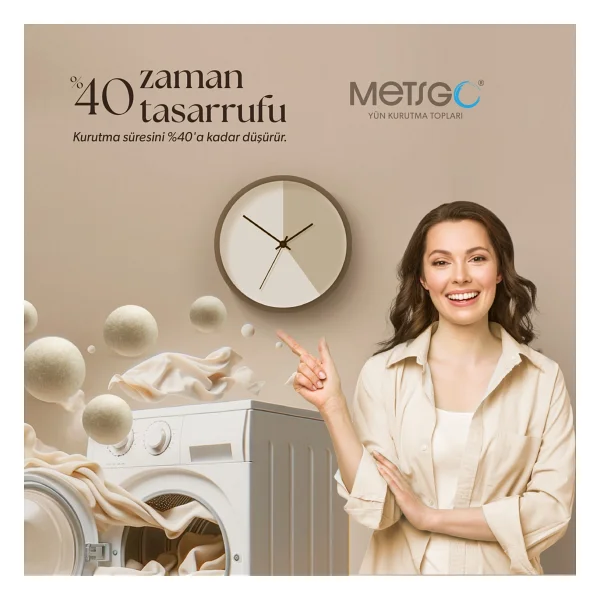 Metsgo 9'lu Yün Kurutma Topu - Görsel 4