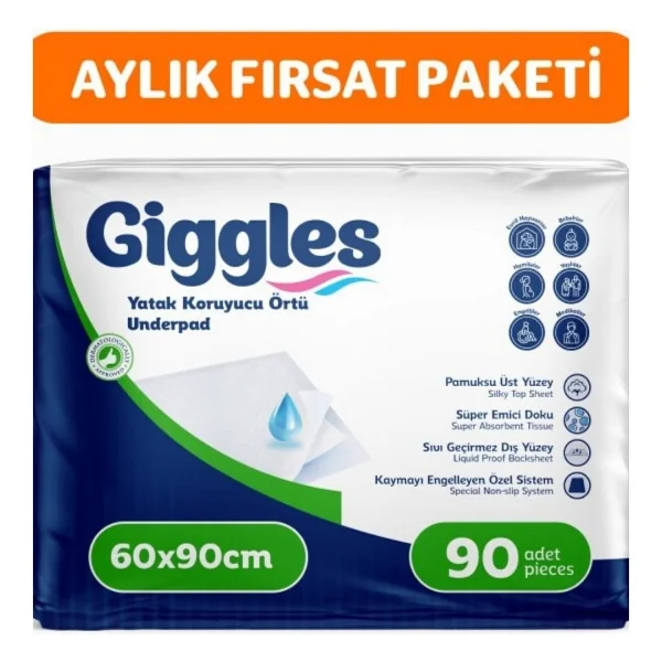 Giggles 60x90 Cm 30'lu 3 Adet Yatak Koruyucu Örtü - Görsel 2
