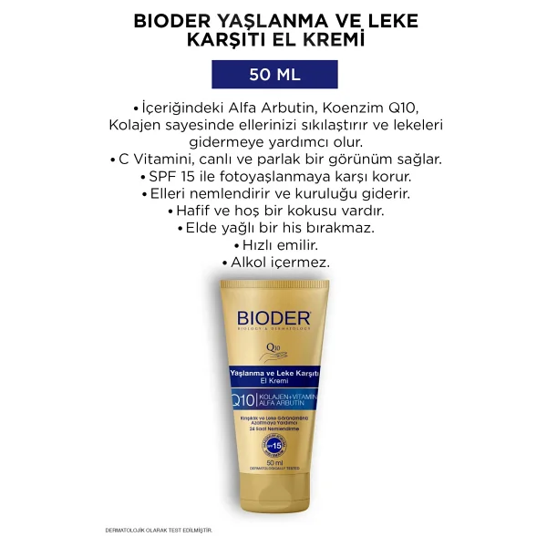 Bioder Yaşlanma Ve Leke Karşıtı El Kremi 50 Ml - Görsel 6