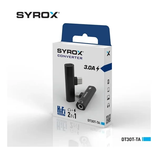 Syrox Dt30t-Ta Type-C To Aux Dönüştürücü - Görsel 4