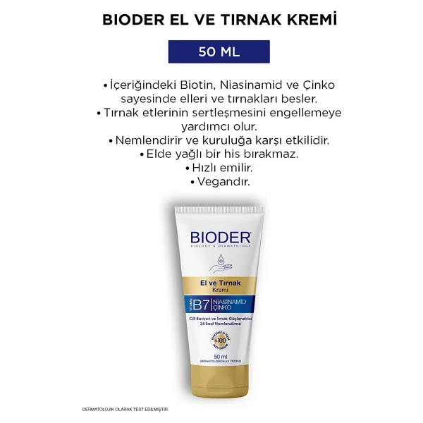 Bioder El Ve Tırnak Kremi 50 Ml - Görsel 8