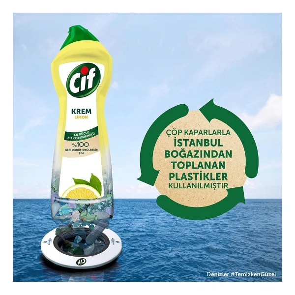 Cif Cleanboost Krem Temizleyici Limon 750 Ml 3'lü - Görsel 4