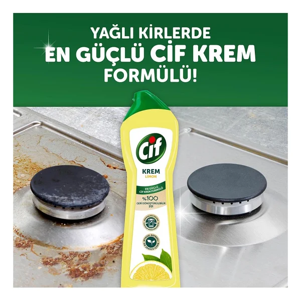 Cif Cleanboost Krem Temizleyici Limon 750 Ml 3'lü - Görsel 5