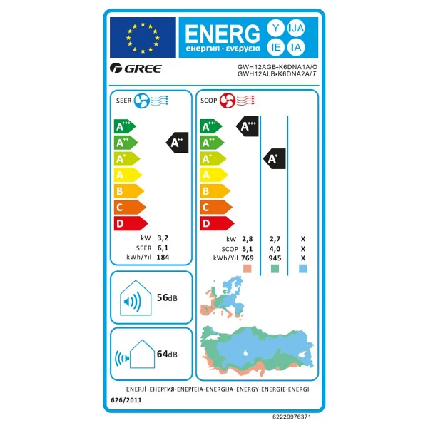 Gree Aphro Gwh12alb-K6 A++ 12000 Btu Duvar Tipi Inverter Klima - Görsel 3