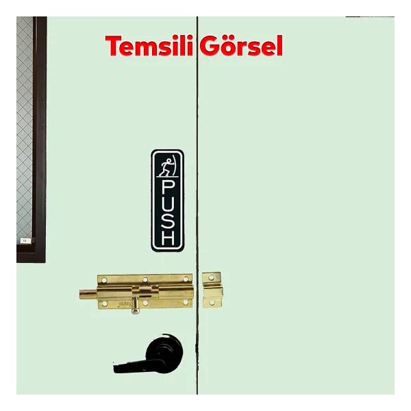 Badem10 Küçük Mavzer Sürgü Sürgülü Sürgüsü Kilit Sarı 25x70 Mm Kapı Pencere Emniyet Kilidi Metal Prinç Sarı - Görsel 10