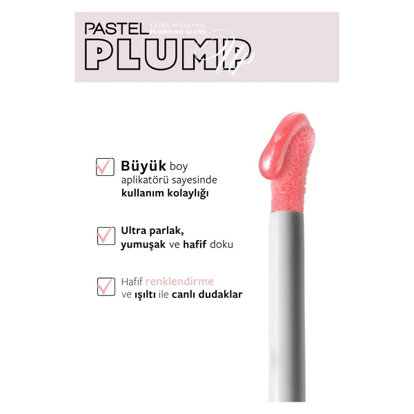 Pastel Plump Up Extra Hydrating Dolgunlaştırıcı 208 Shimmer Nude Dudak Parlatıcısı - Görsel 4