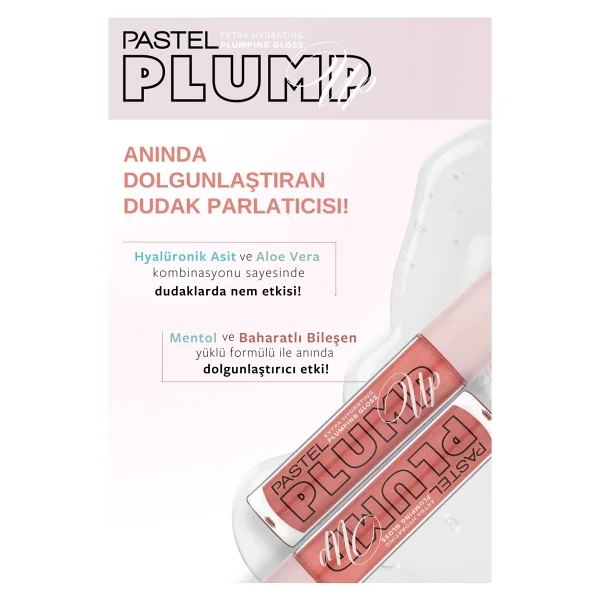 Pastel Plump Up Extra Hydrating Dolgunlaştırıcı 208 Shimmer Nude Dudak Parlatıcısı - Görsel 6